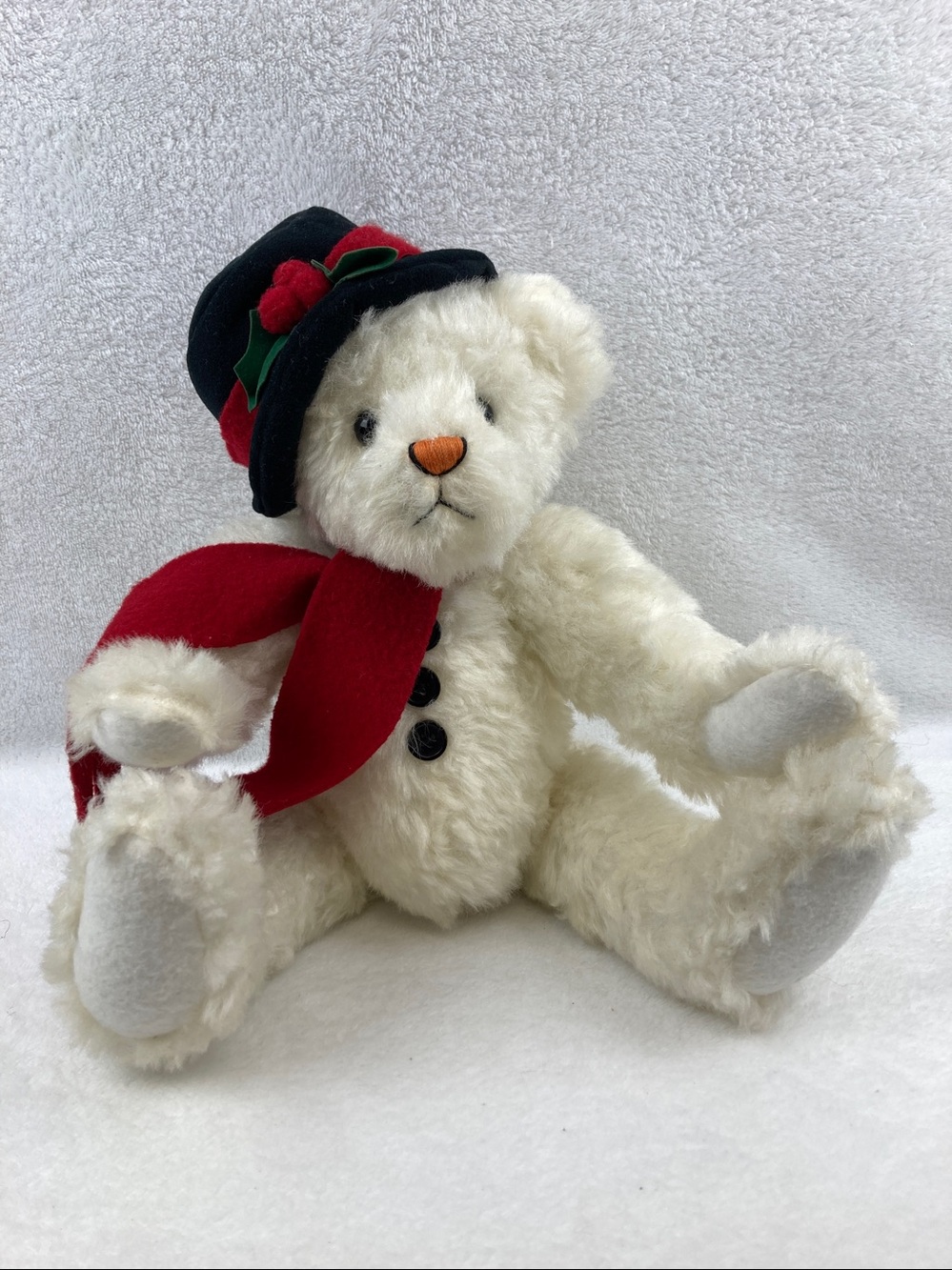 VTG Ganz Cottage Collectibles Sue Coe Holiday Teddy Bear Plush Stuffed Toy 16”